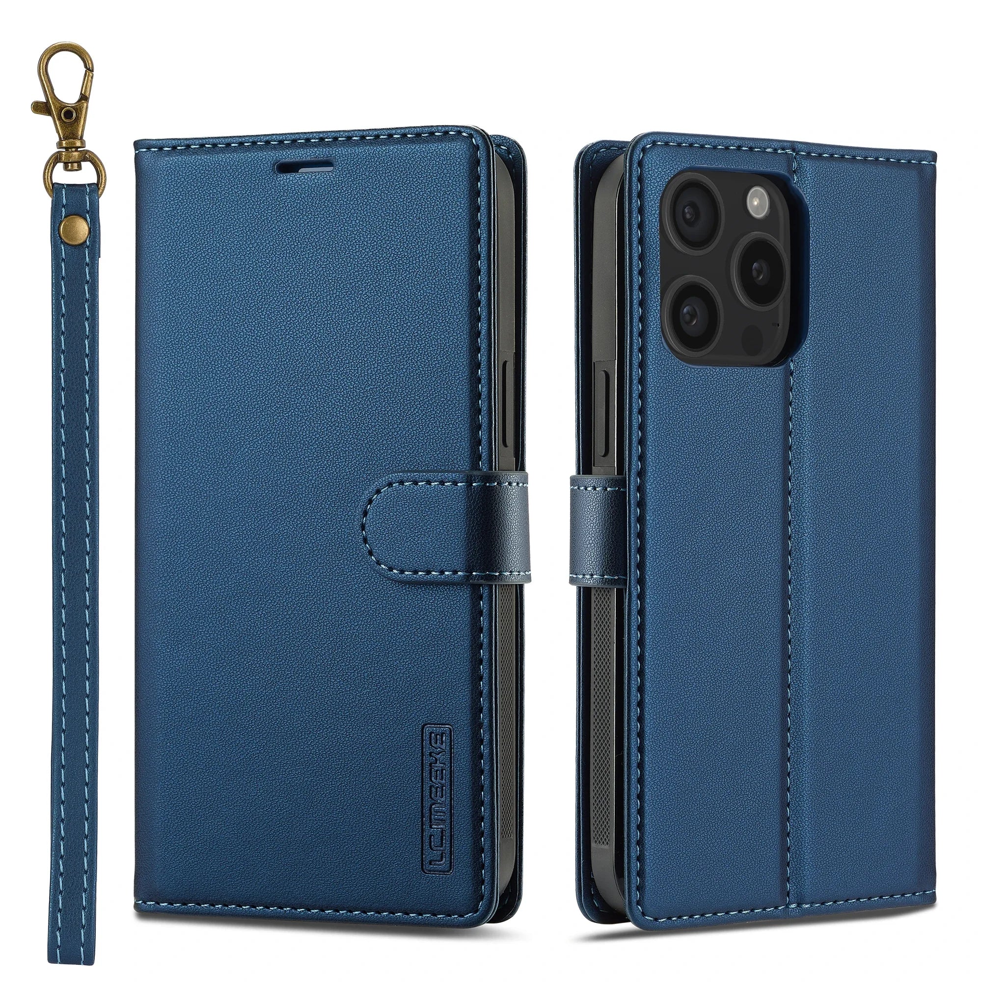 2 in 1 Removable Flip Leather Magnetic Wallet Case For iPhone