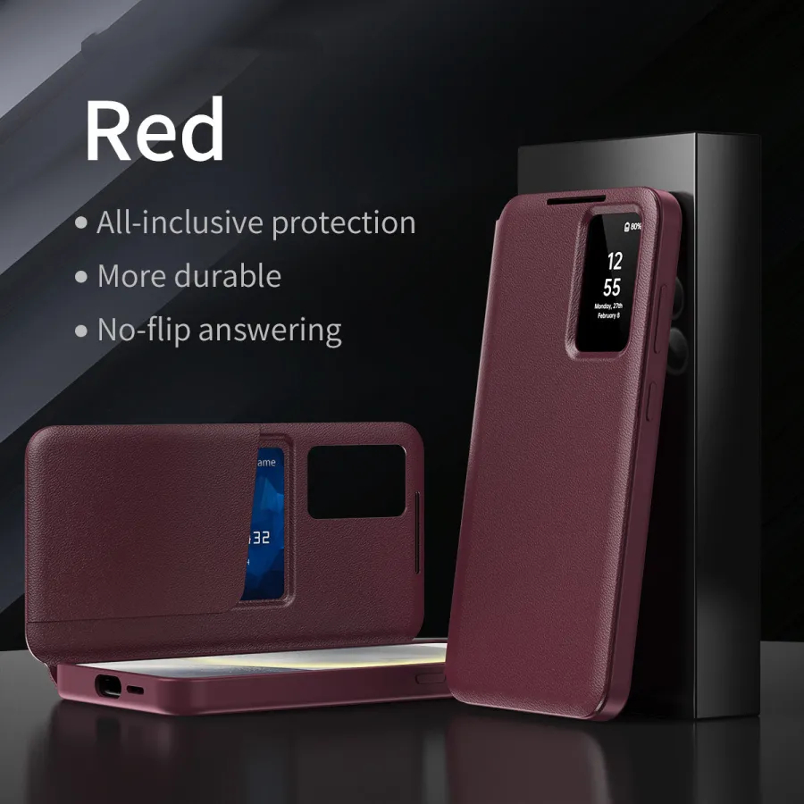 Smart window card insertion case for Samsung