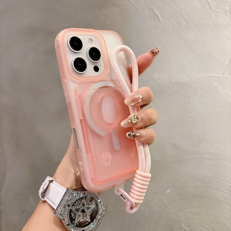 Lanyard Magnetic Card Holder Case for iPhone