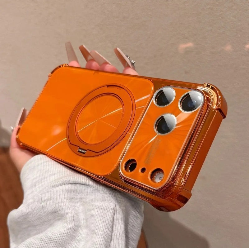 360-Degree Metal Kickstand Shockproof Case for iPhone