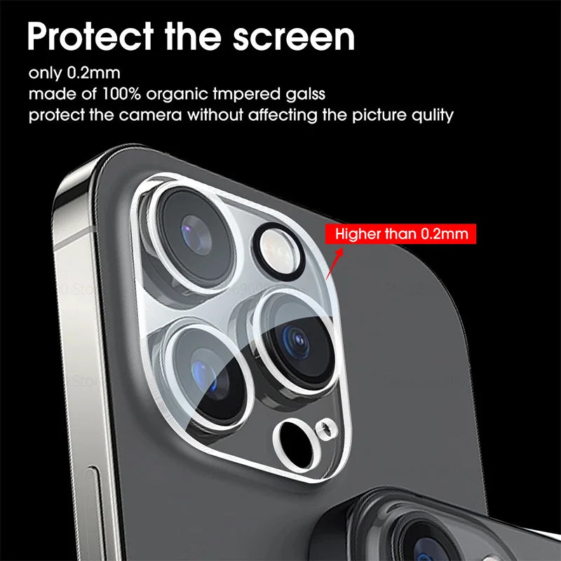 Tempered Glass  Camera Protector Case For Iphone