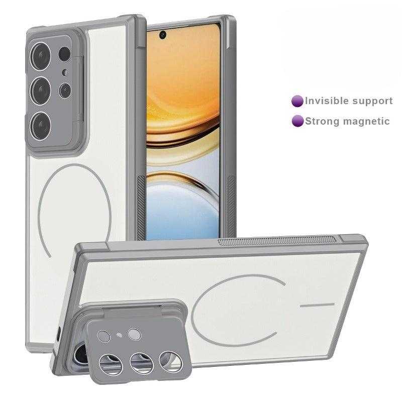 With Lens Stand Iridescent Magnetic Case for Samsung