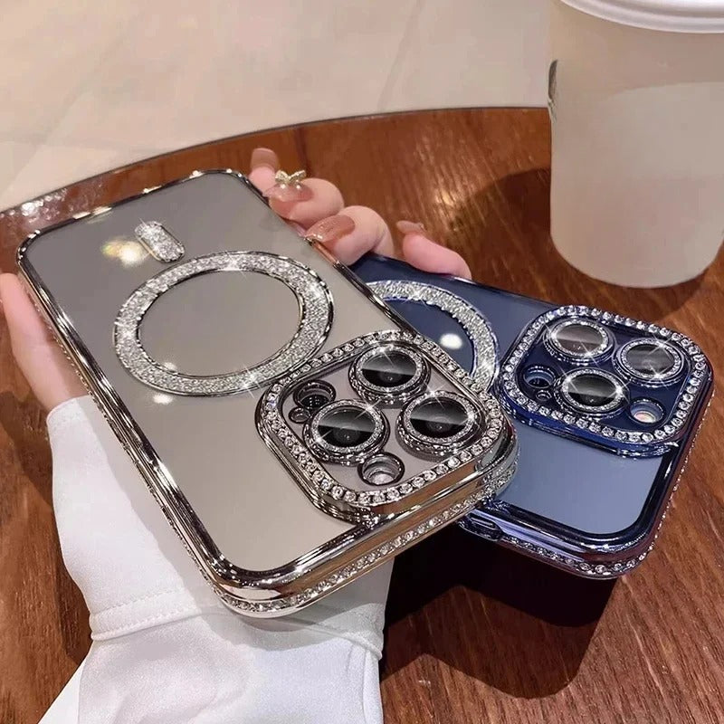 Magsafe Magnetic Glitter Diamond Shockproof  Case for IPhone