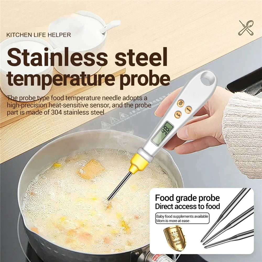 2in1 Electronic Kitchen Scale Mini For Food Thermometer