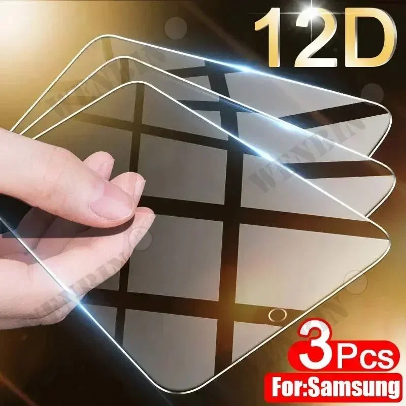 3 Pcs Tempered Glass For Samsung S25 S24 S23 S22 Ultra