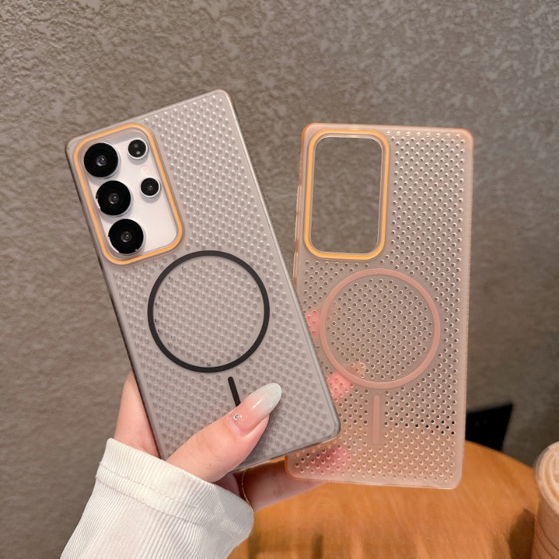 Mesh heat dissipation Magsafe magnetic case for Samsung