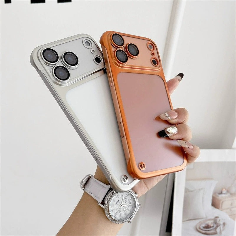 Borderless ultra-thin frosted electroplated case for iPhone