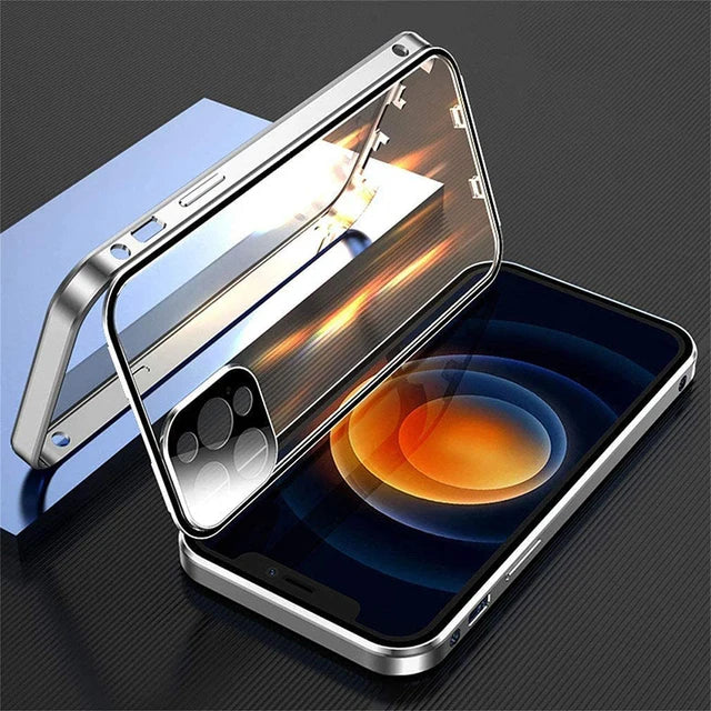 360°Full Protection Metal Magnetic Snap Lock Phone Case