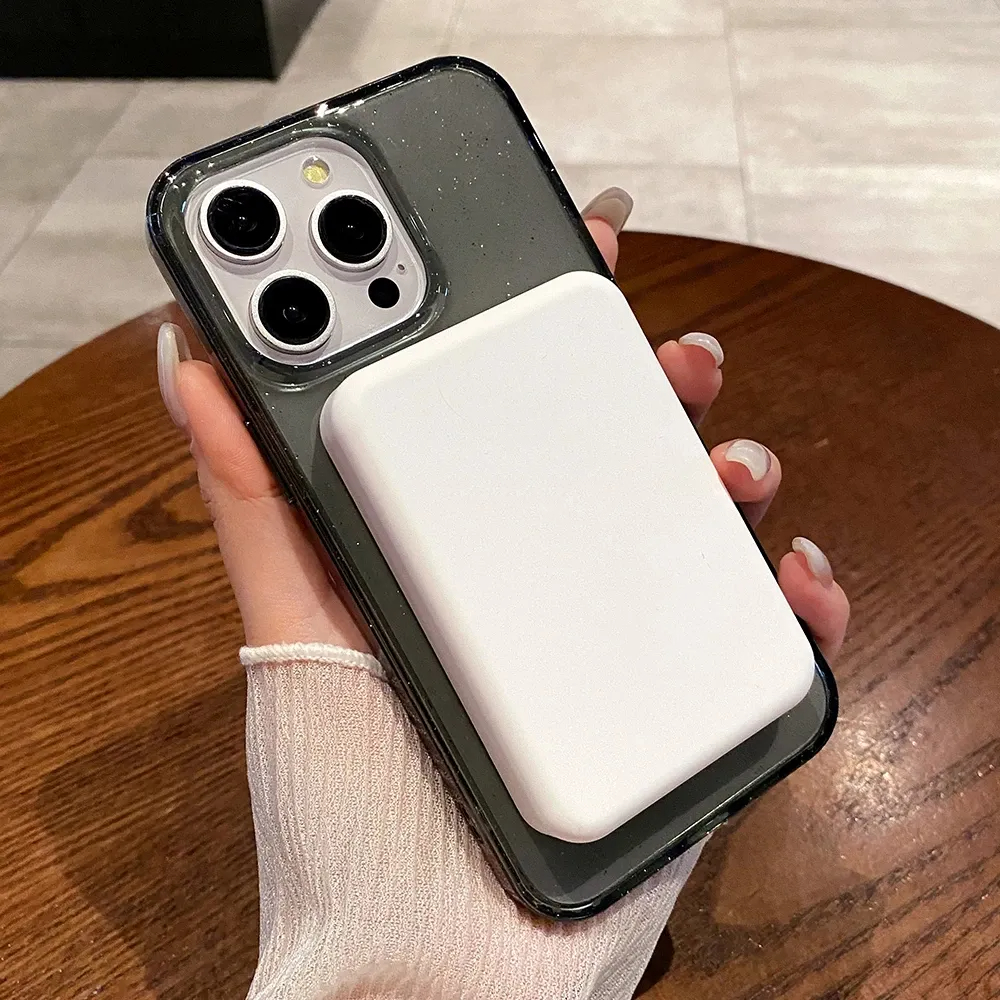 Magsafe Magnetic Ultra Thin Shockproof Transparent Glitter Case For iPhone