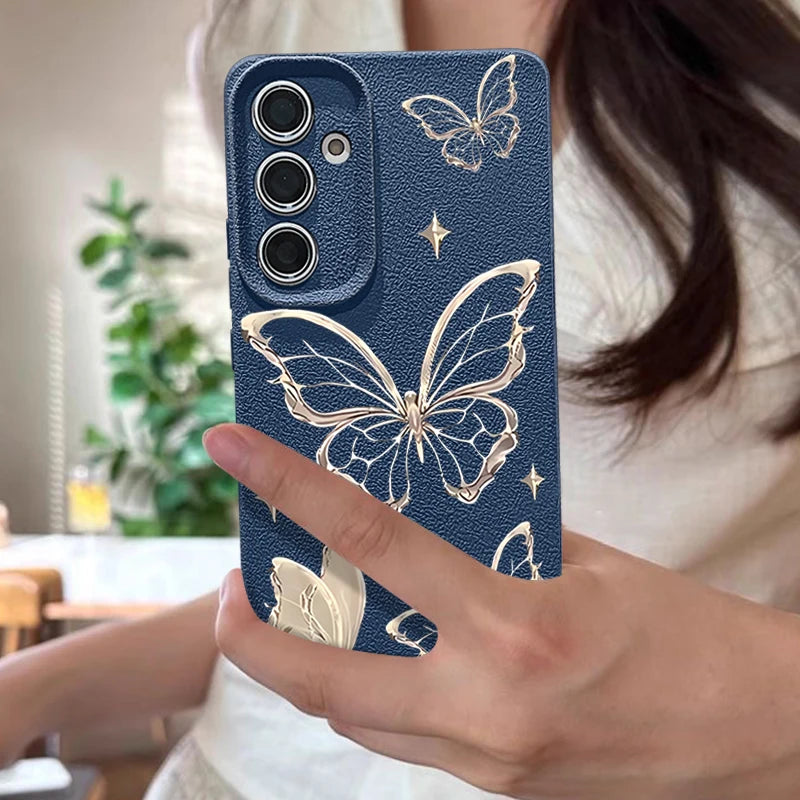 Golden Butterfly Case For Samsung