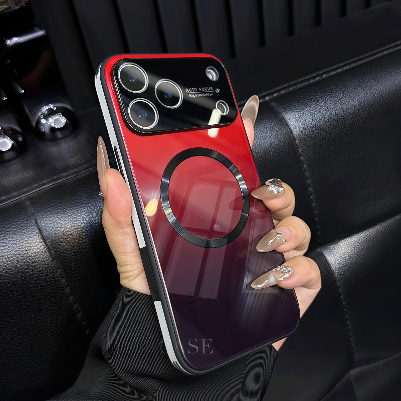 Aurora Gradient Magnetic Glass Case for iPhone