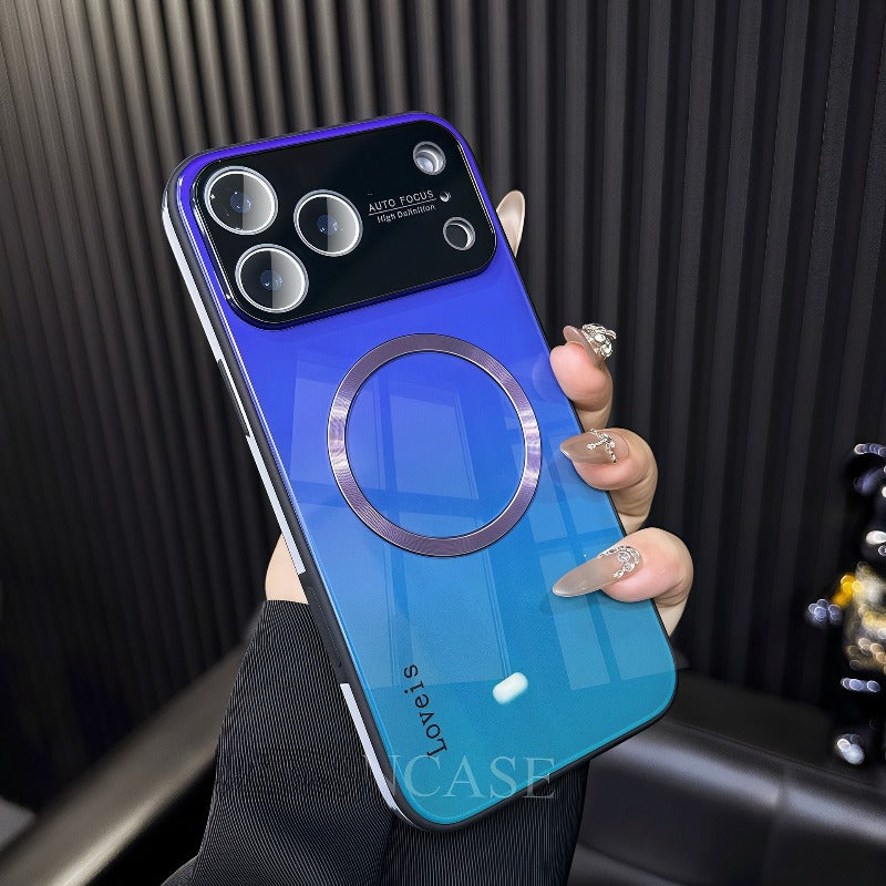 Aurora Gradient Magnetic Glass Case for iPhone