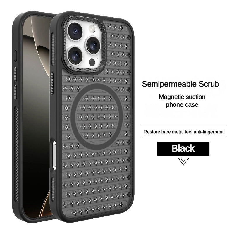 New breathable heat dissipation mesh shell phone case for iPhone