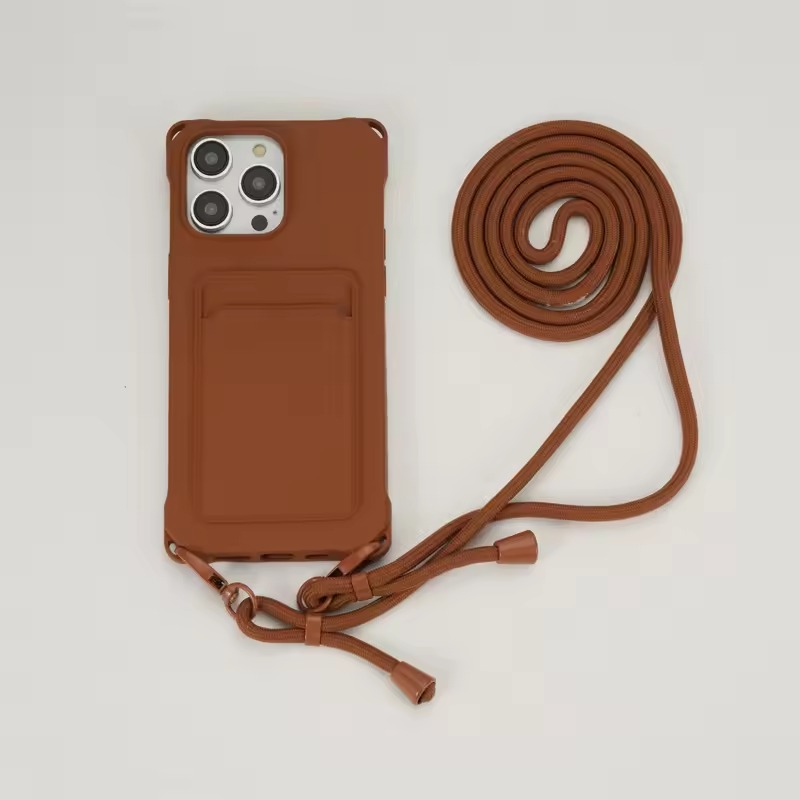 Lanyard Shockproof Card Holder Case For iPhone