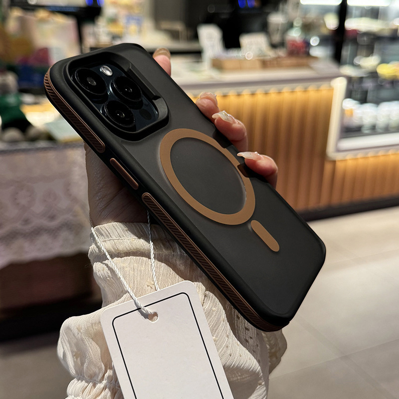 Bicolor Matte Frosted Magnetic Translucency Case For iPhone