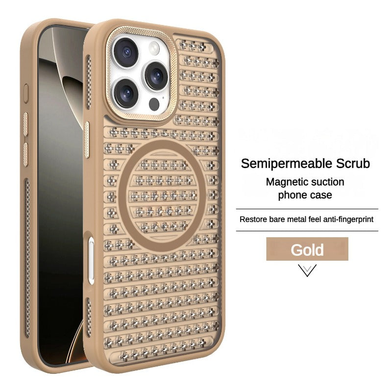 New breathable heat dissipation mesh shell phone case for iPhone