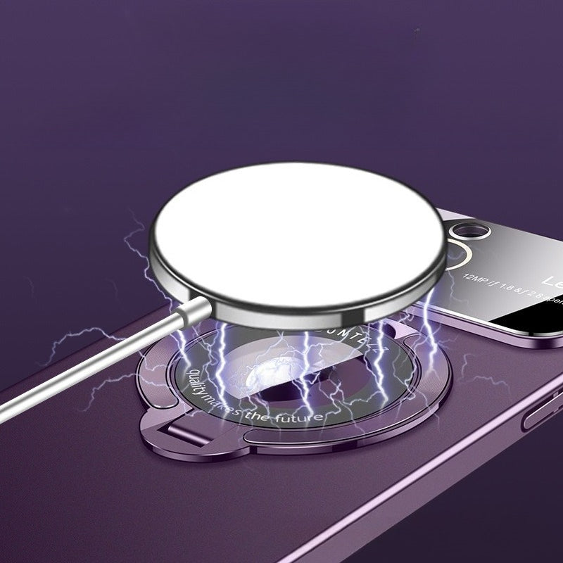 ultra-thin Logo-exposed magnetic invisible stand case for iPhone