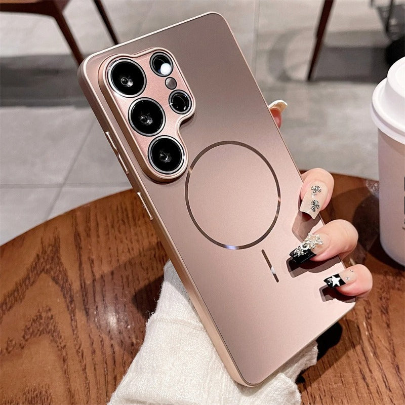 Metallic Paint Magnetic Laser Thin Case For Samsung