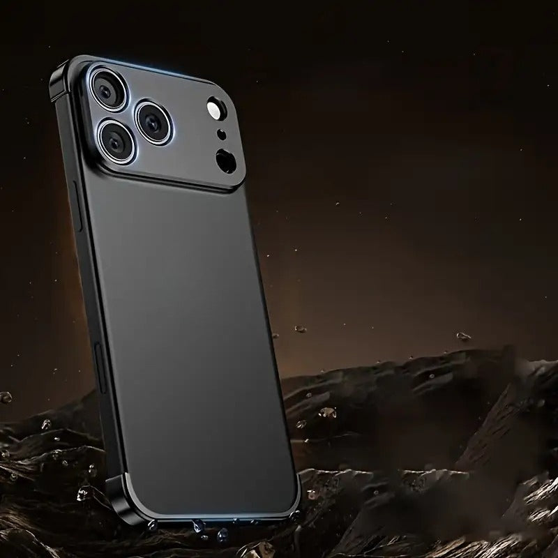 Metal foot frameless anti-fall case For iPhone