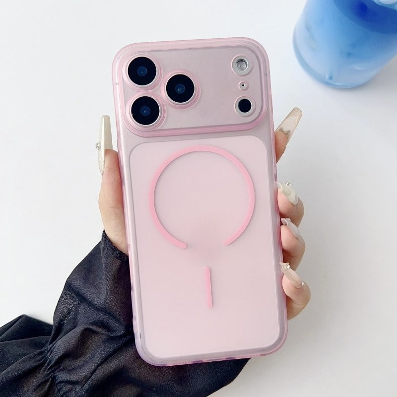 Ultra thin frosted ice mist magnetic case For iPhone