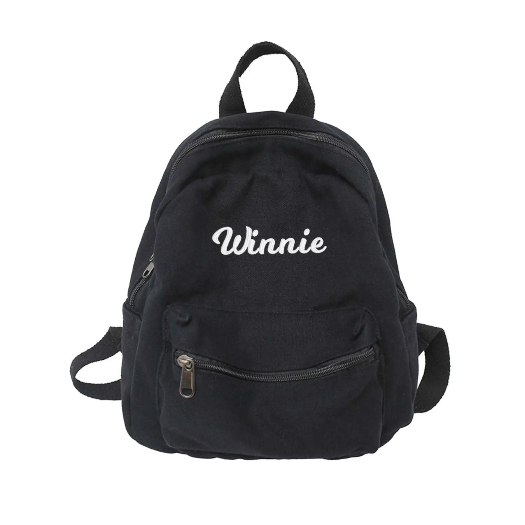 Personalized Embroidery Kid Canvas Backpack