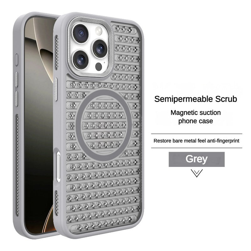 New breathable heat dissipation mesh shell phone case for iPhone