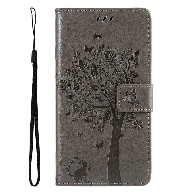 Butterfly embossing Flip Stand Leather Wallet Case For iPhone
