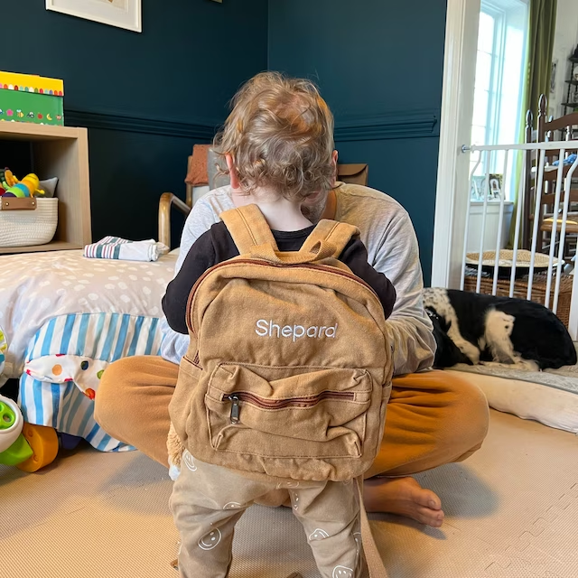 Personalized Embroidery Kid Canvas Backpack