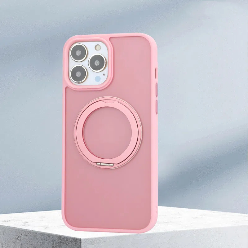 360° Rotating Bracket Magsafe Magnetic Skin Feel Case For iPhone