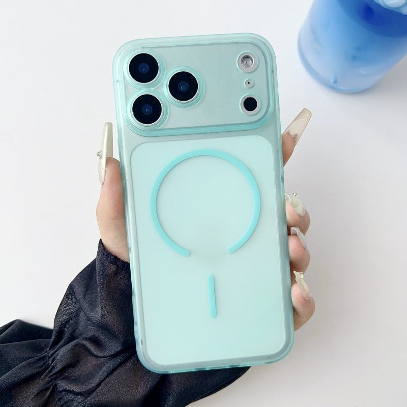 Ultra thin frosted ice mist magnetic case For iPhone