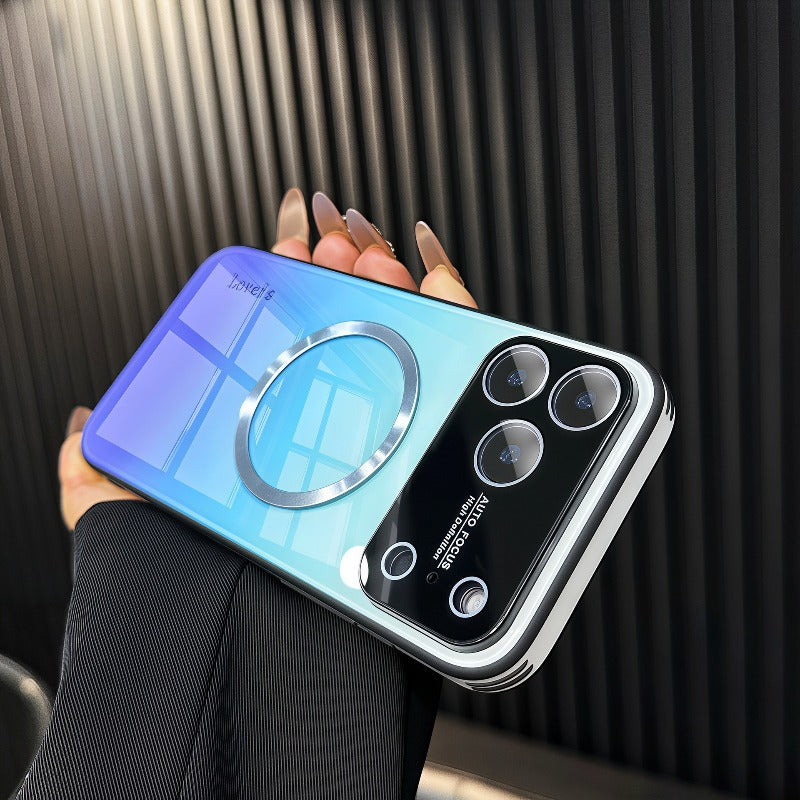 Aurora Gradient Magnetic Glass Case for iPhone
