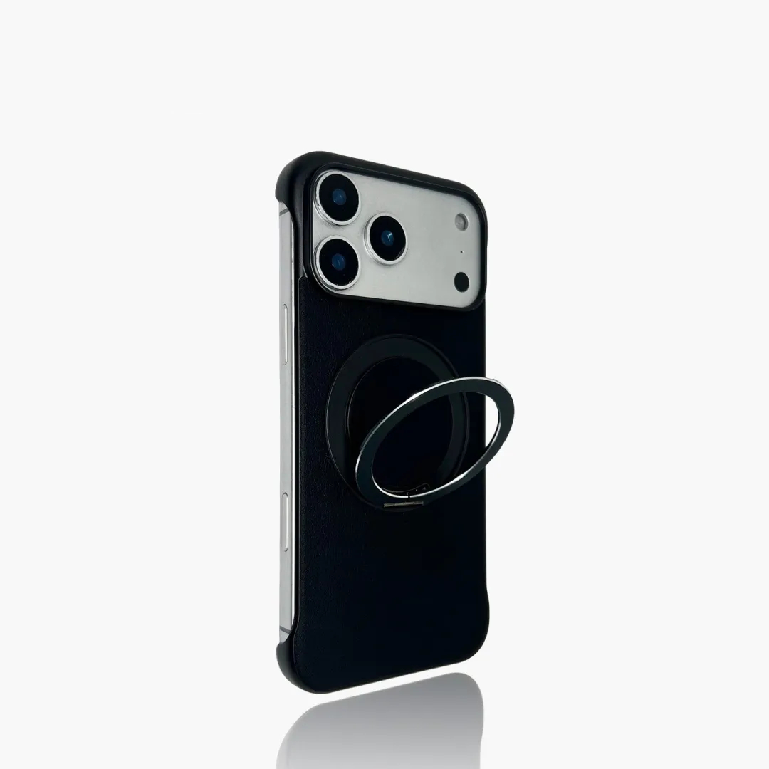 Ultra-thin Borderless magnetic stand leather case for iPhone