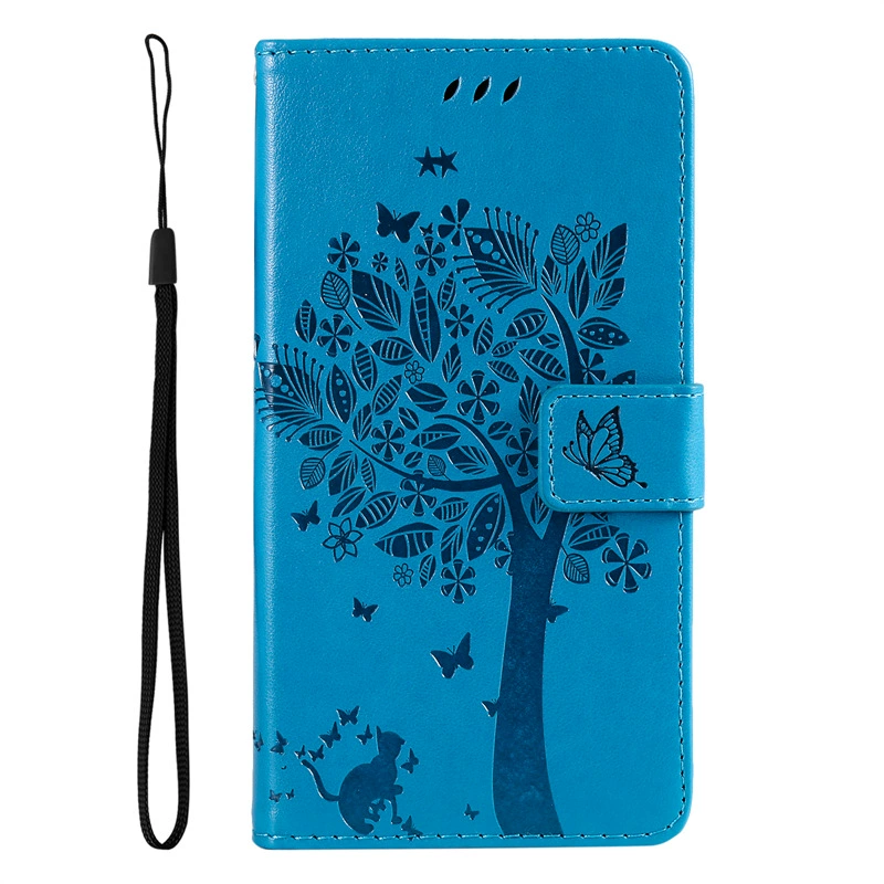Butterfly embossing Flip Stand Leather Wallet Case For iPhone