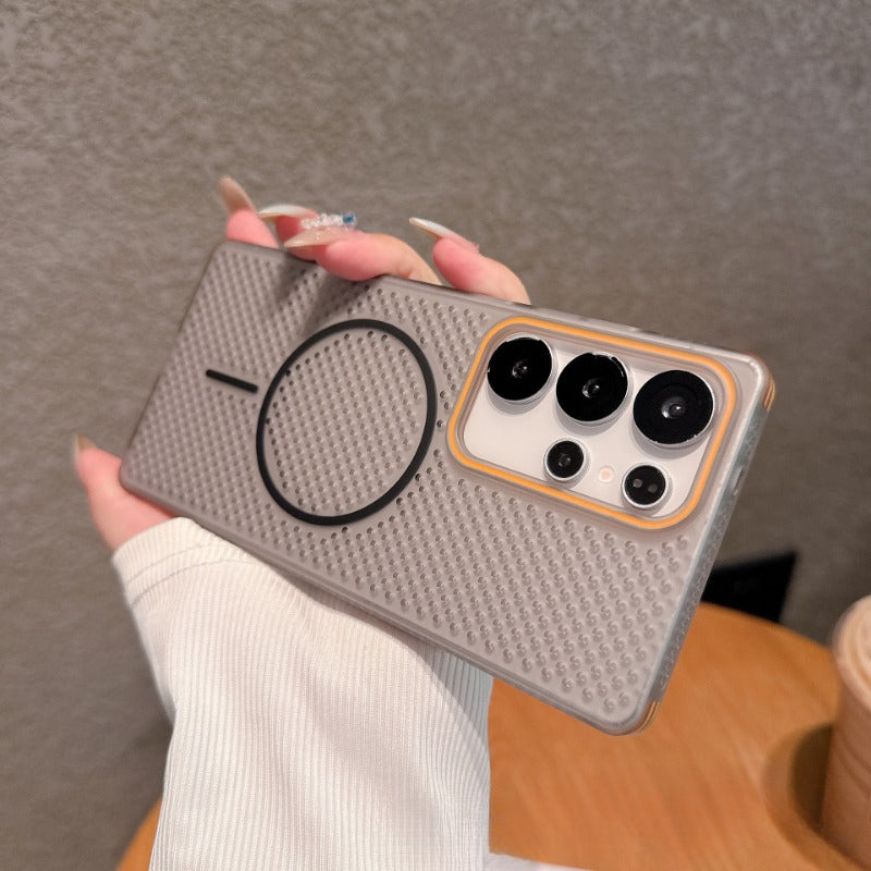 Mesh heat dissipation Magsafe magnetic case for Samsung