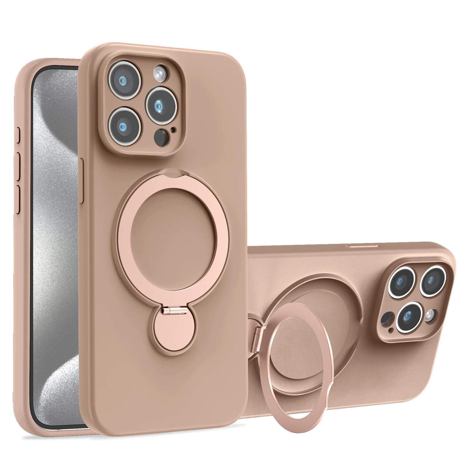 Liquid Silicone Magsafe Wireless Charging Invisible Holder  Case For iPhone