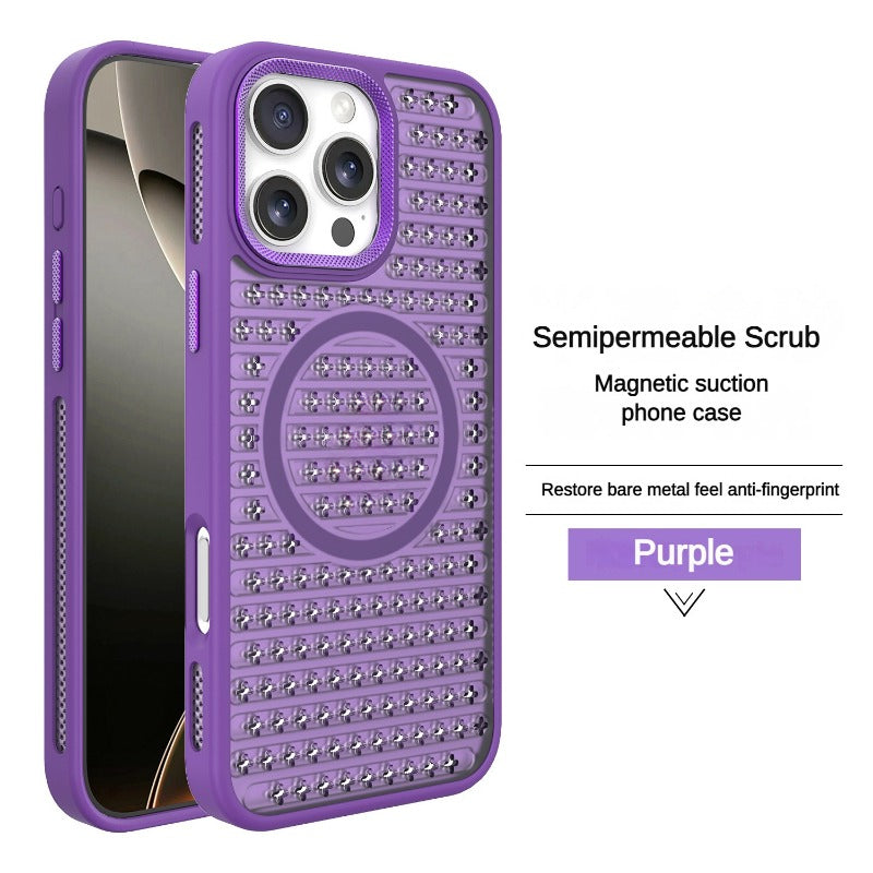 New breathable heat dissipation mesh shell phone case for iPhone