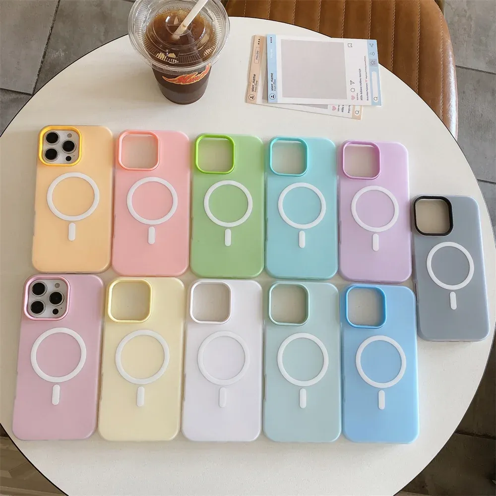 Magsafe Magnetic Frosted Transparent Shockproof Case For iPhone