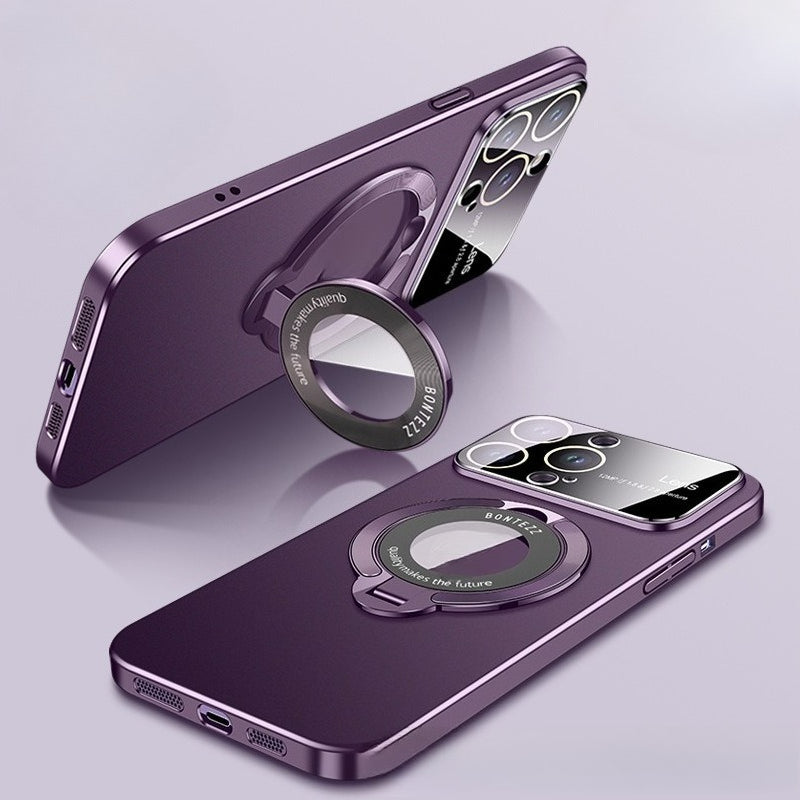ultra-thin Logo-exposed magnetic invisible stand case for iPhone