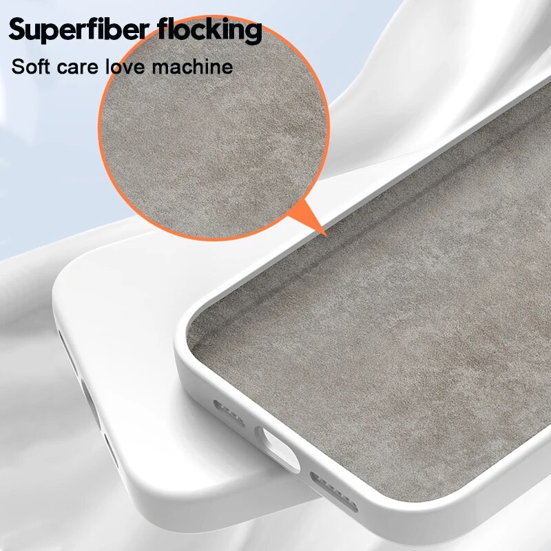 Square Liquid Silicone Case for iPhone