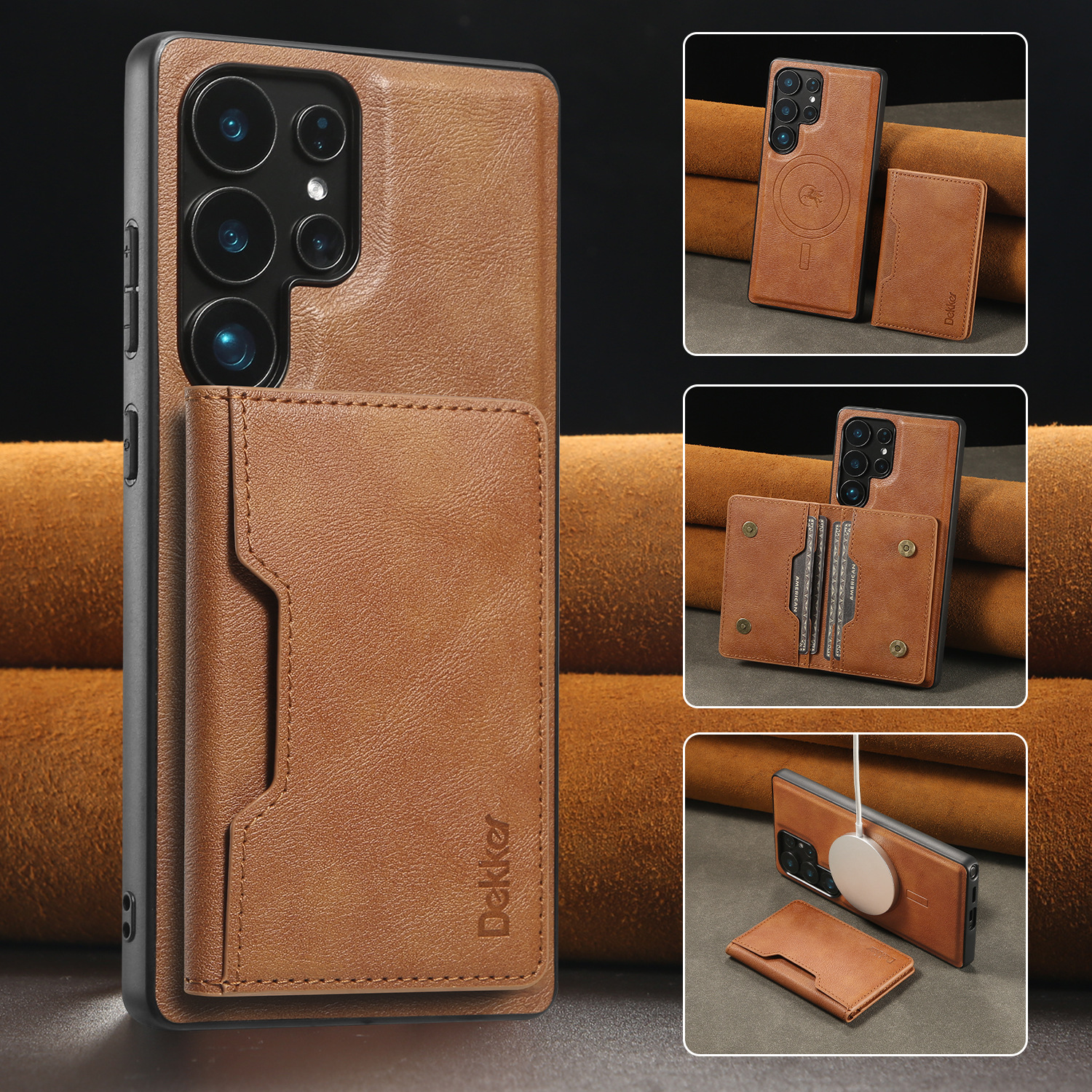 Magsafe Magnetic Wallet Leather Case for Samsung