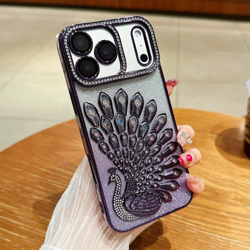 Luxury Bling Peacock Glitter Diamond Case For iPhone
