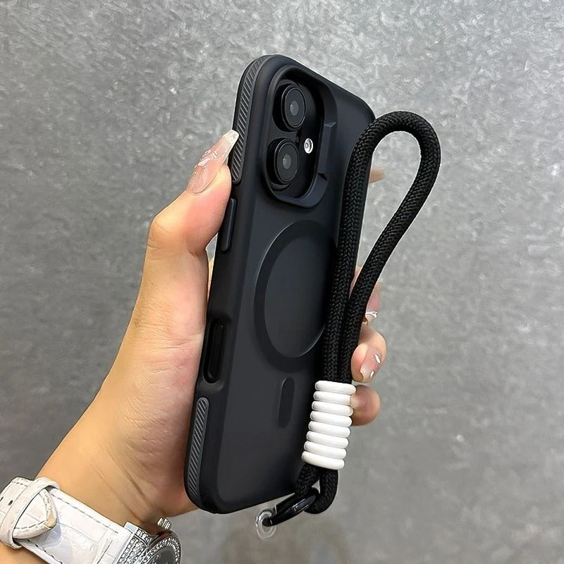 Magsafe Magnetic Lanyard Matte Case For iPhone