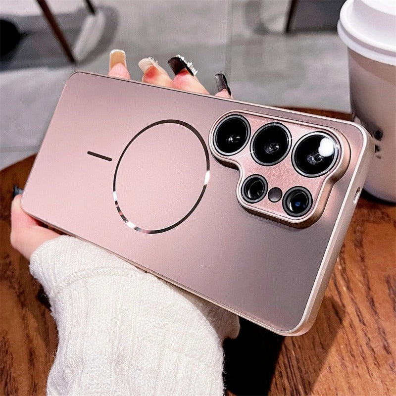 Metallic Paint Magnetic Laser Thin Case For Samsung
