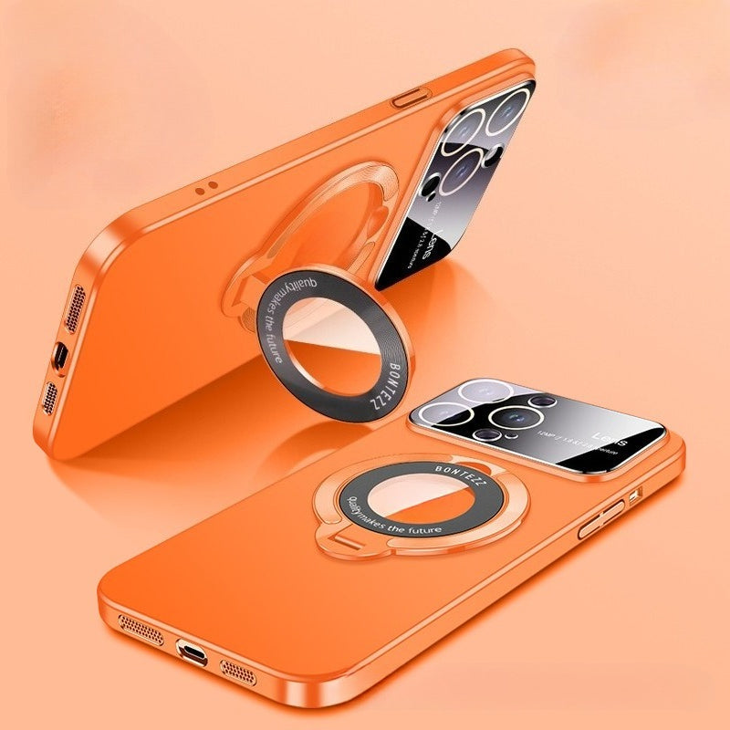 ultra-thin Logo-exposed magnetic invisible stand case for iPhone