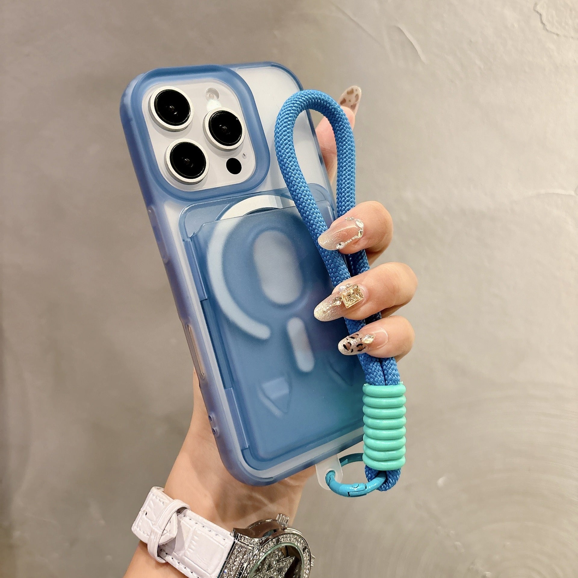 Lanyard Magnetic Card Holder Case for iPhone