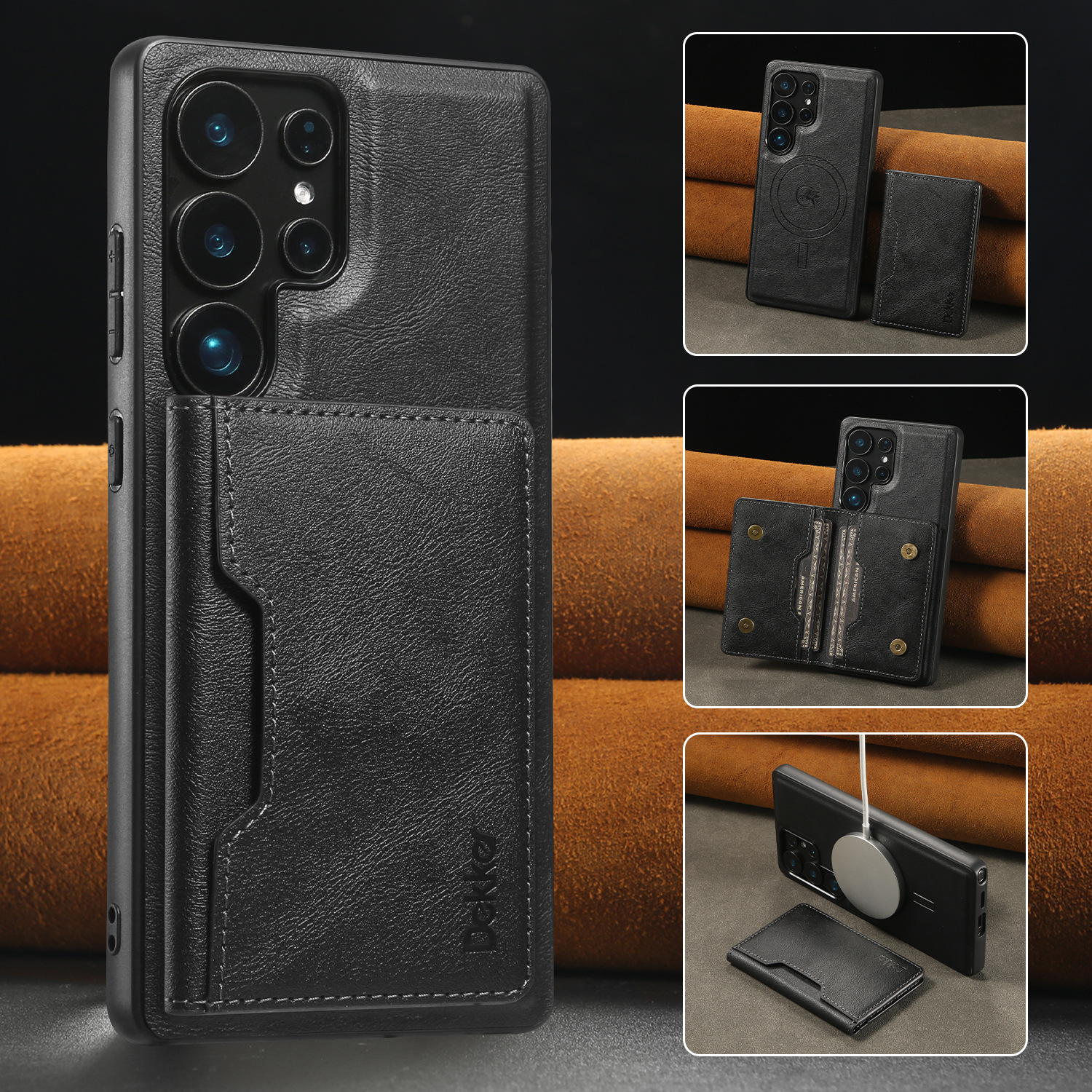 Magsafe Magnetic Wallet Leather Case for Samsung