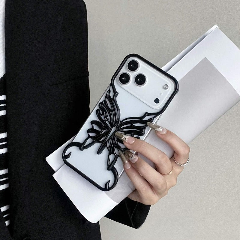 Borderless electroplated butterfly case for iPhone