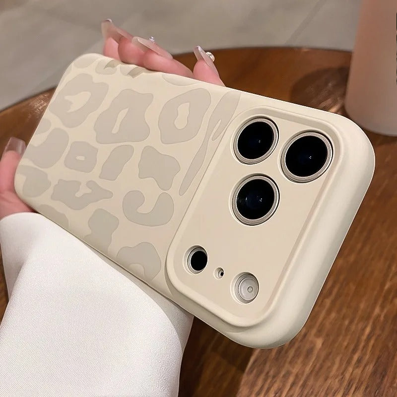 Leopard Pattern Liquid Silicone Case for iPhone