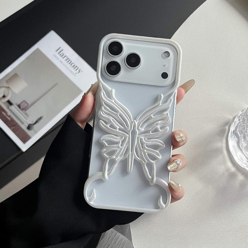 Borderless electroplated butterfly case for iPhone