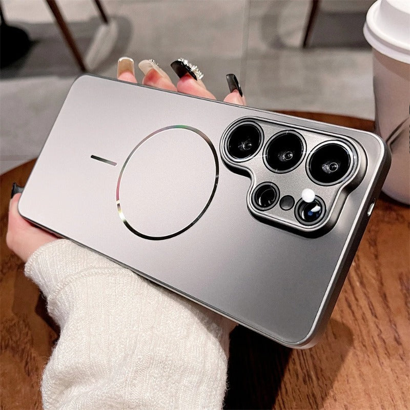 Metallic Paint Magnetic Laser Thin Case For Samsung